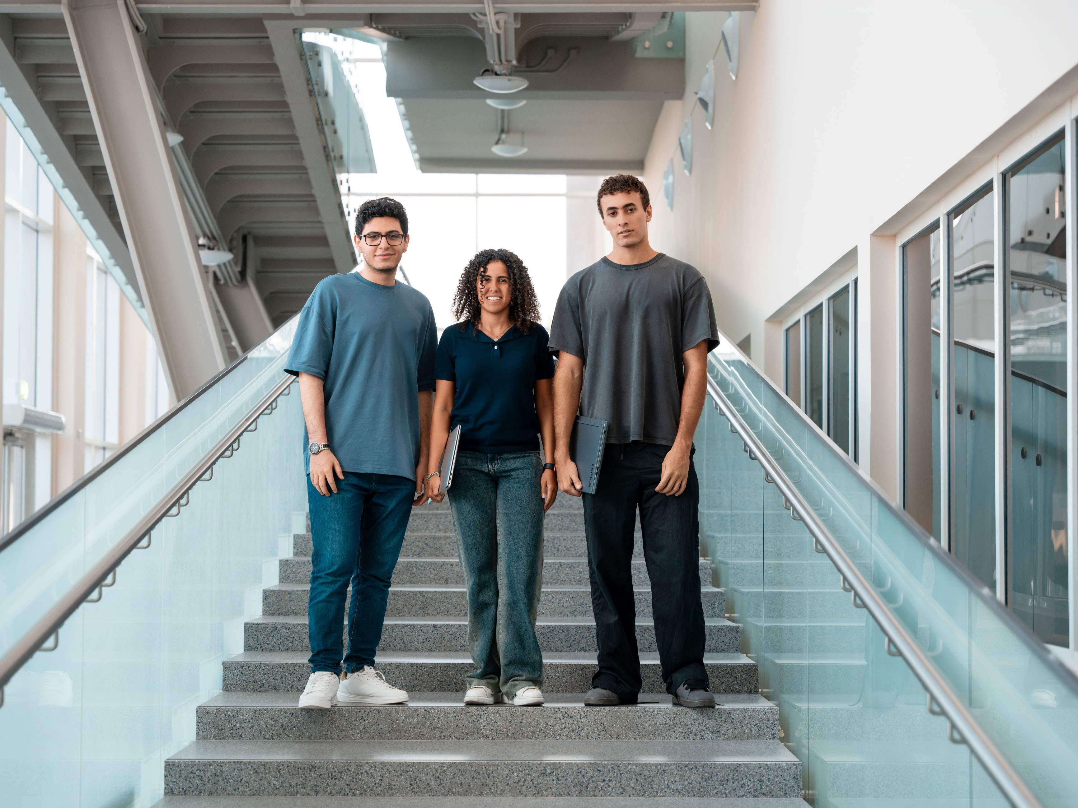 Three students from AUS win the 2024 UAE James Dyson Award for Arabic sign language platform Eshara