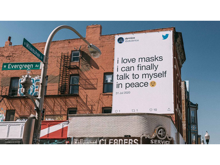 New Twitter OOH campaign rolls out in American cities to promote wearing masks 